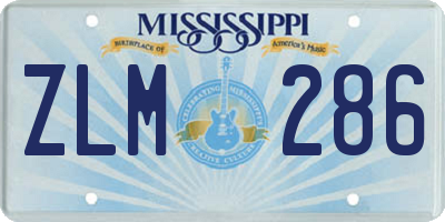 MS license plate ZLM286