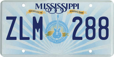MS license plate ZLM288
