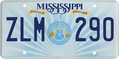 MS license plate ZLM290