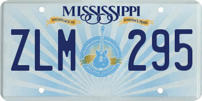 MS license plate ZLM295