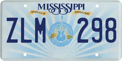 MS license plate ZLM298