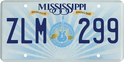 MS license plate ZLM299