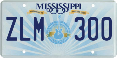 MS license plate ZLM300