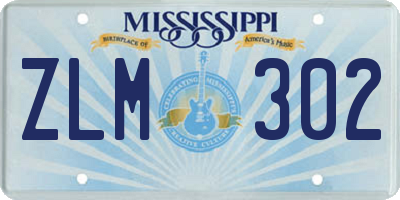 MS license plate ZLM302