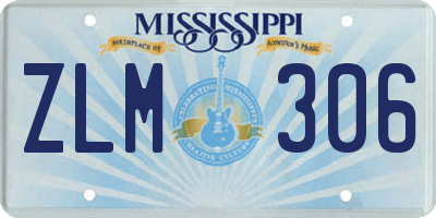 MS license plate ZLM306