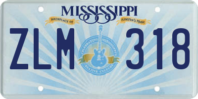 MS license plate ZLM318