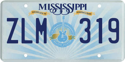 MS license plate ZLM319