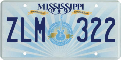 MS license plate ZLM322