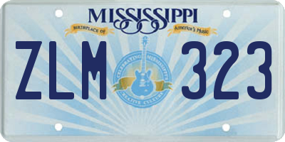 MS license plate ZLM323