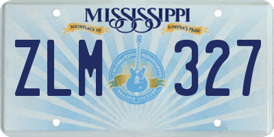 MS license plate ZLM327