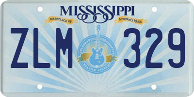 MS license plate ZLM329