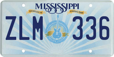MS license plate ZLM336