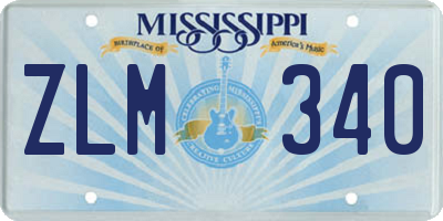 MS license plate ZLM340