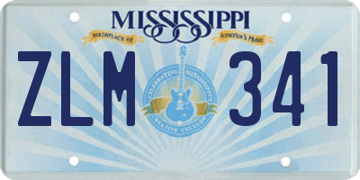 MS license plate ZLM341