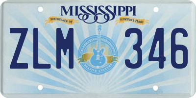 MS license plate ZLM346