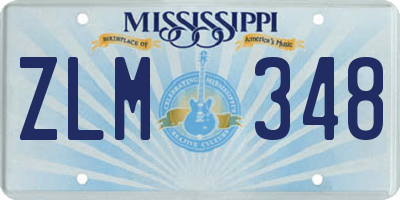 MS license plate ZLM348