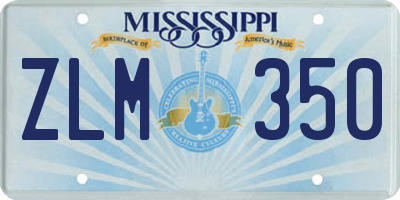 MS license plate ZLM350