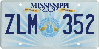 MS license plate ZLM352