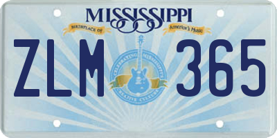 MS license plate ZLM365