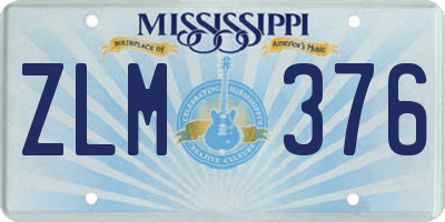MS license plate ZLM376