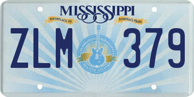 MS license plate ZLM379
