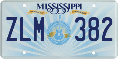 MS license plate ZLM382