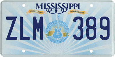 MS license plate ZLM389