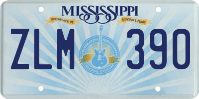 MS license plate ZLM390