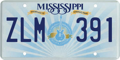 MS license plate ZLM391