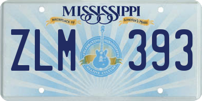 MS license plate ZLM393