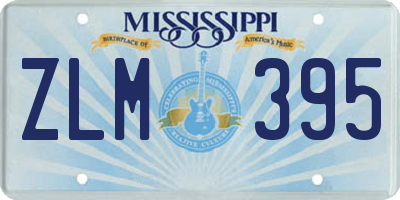 MS license plate ZLM395