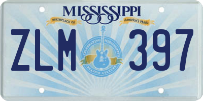 MS license plate ZLM397