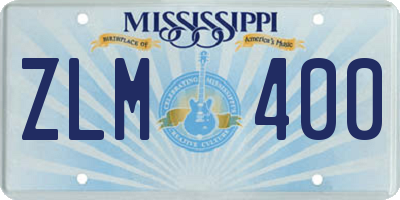 MS license plate ZLM400