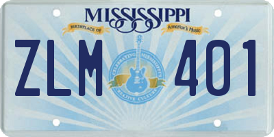 MS license plate ZLM401