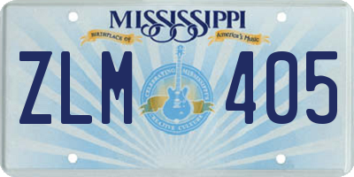 MS license plate ZLM405