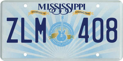 MS license plate ZLM408