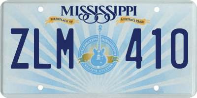 MS license plate ZLM410