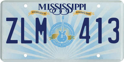 MS license plate ZLM413