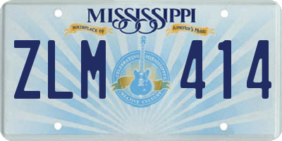 MS license plate ZLM414