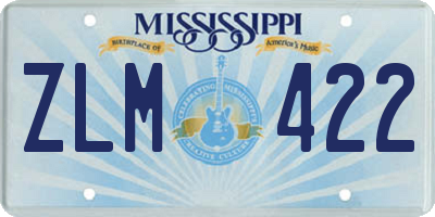 MS license plate ZLM422