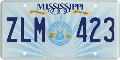 MS license plate ZLM423