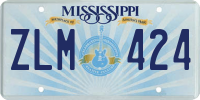 MS license plate ZLM424