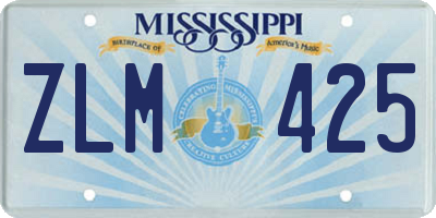 MS license plate ZLM425