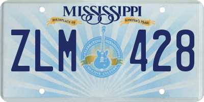 MS license plate ZLM428
