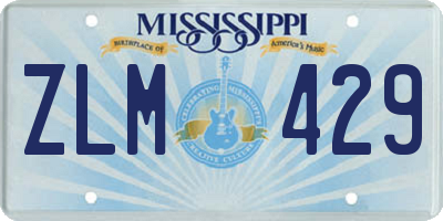 MS license plate ZLM429