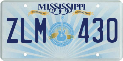 MS license plate ZLM430