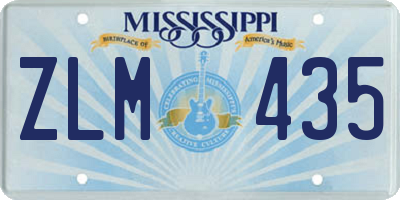 MS license plate ZLM435