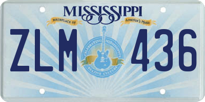 MS license plate ZLM436
