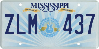MS license plate ZLM437