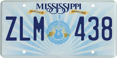 MS license plate ZLM438
